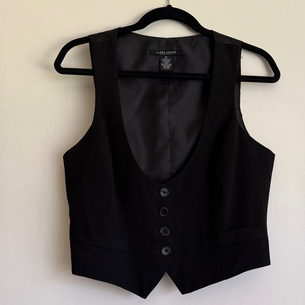 Larry Levine Charcoal Gray Vest